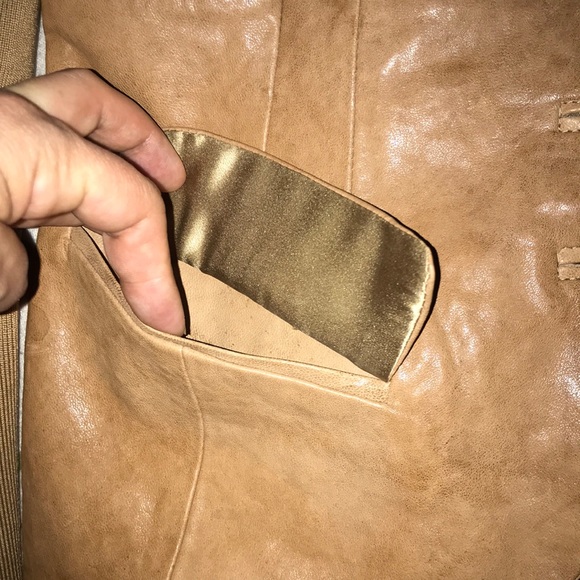 CUTE leather tan jacket/blazer - Picture 6 of 6